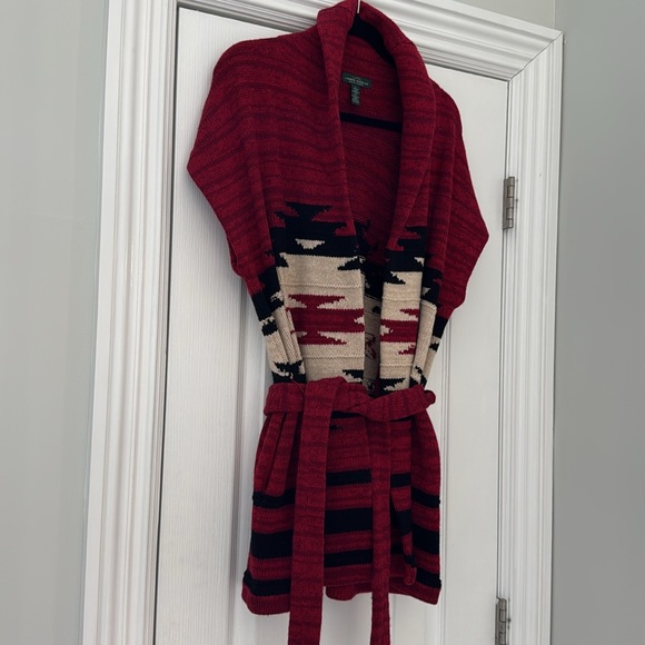 Ralph Lauren Jeans Co. Vintage Rare Southwestern Aztec Sweater Vest Cardigan - Picture 2 of 16